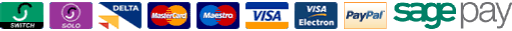 Credit cards accepted: Maestro, Solo, Delta, MasterCard, Visa, Visa Electron