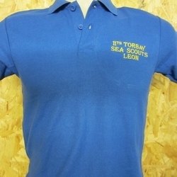 Fruit of the Loom polo shirt with 11th Barton Sea Scouts embroidery age 14-15
