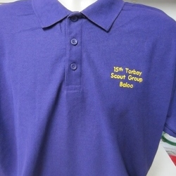 Fruit of the Loom polo shirt with 15th Torbay Scouts embroidery age 14-15